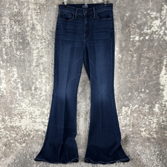MOTHER Denim - Mother Flare Jeans Womens 29 Blue Dark Wash Mid Rise Stretch Denim